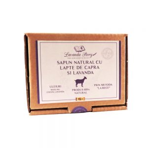 SAPUN NATURAL CU LAPTE DE CAPRA SI LAVANDA 90 GR